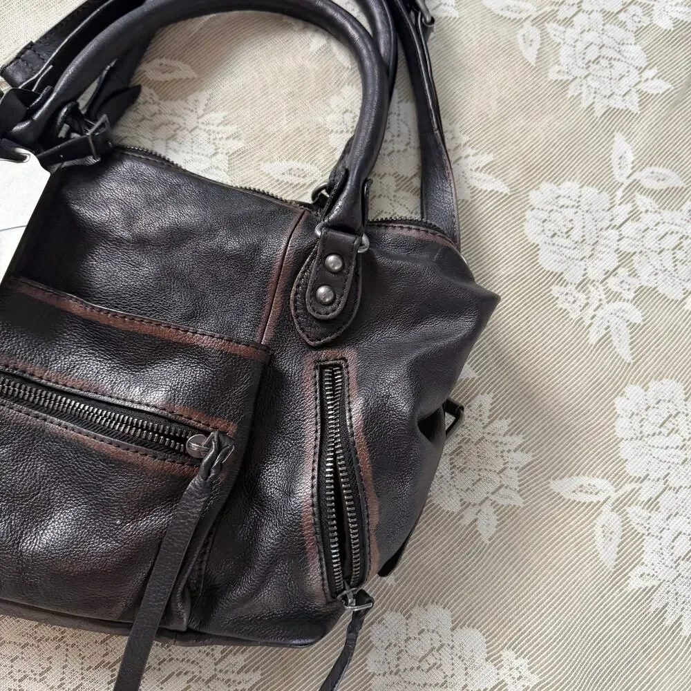 Free People We The Free Baby Emerson Black Leather Bag